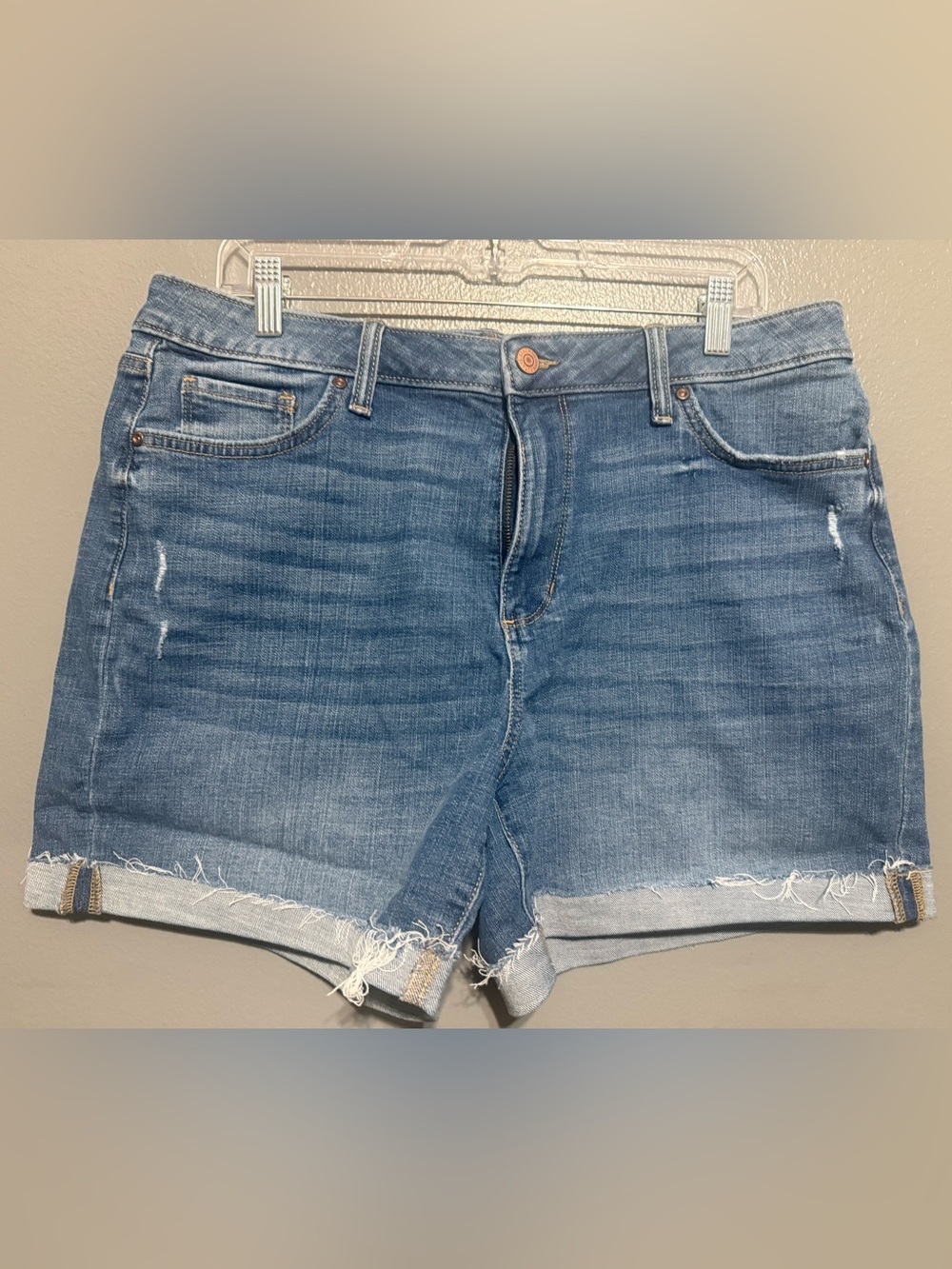 Sonoma Frayed Hem Denim Shorts Size 16